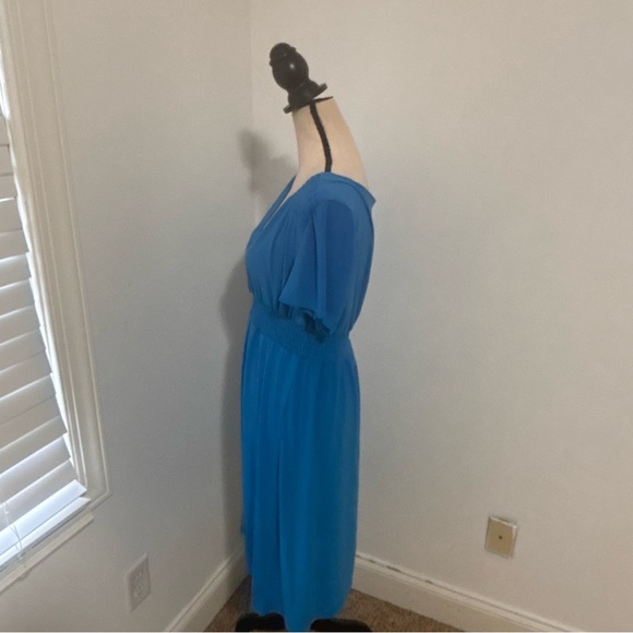 Tiana B. Blue V-Neck Dress - Picture 5 of 9